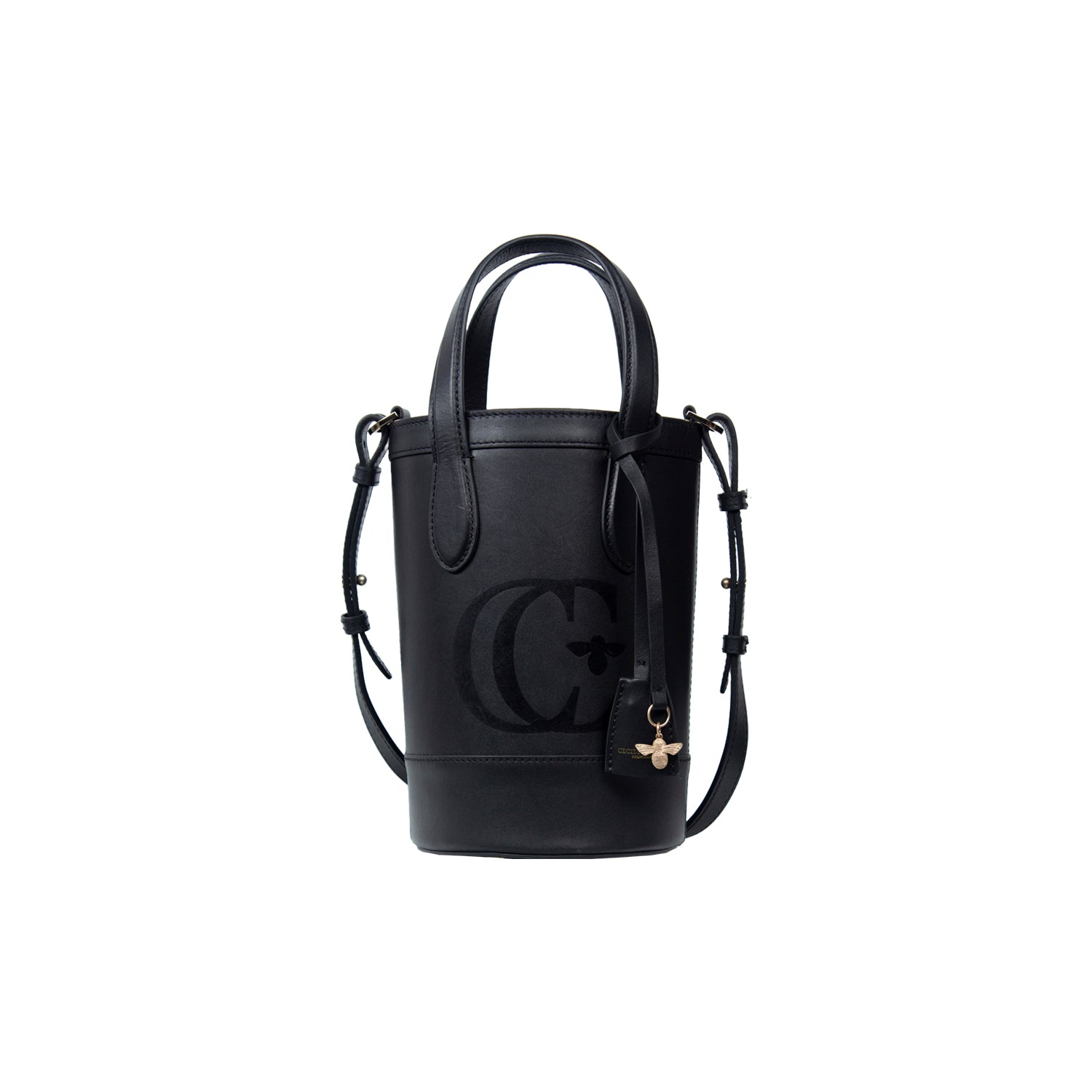 Forever Alice Bucket Bag - Smooth Black Luxury Leather – Cecily Clune
